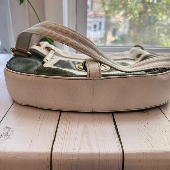 SHARIF | Olive Green and Cream Crossbody Bag - Picture 8 of 15